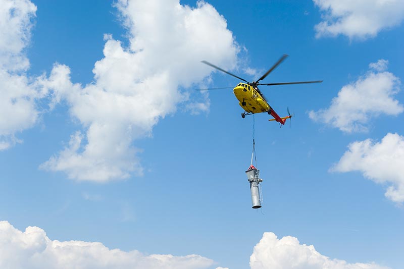 Tower Construction by Helicopter in Florida